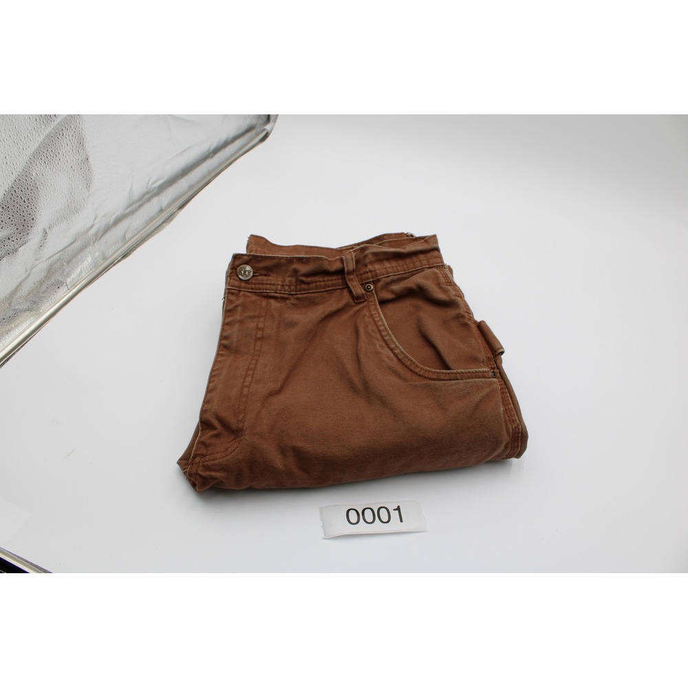 Key Carpenter Pants Brown Double Knee Duck Canvas Workwear 36x34 453 28